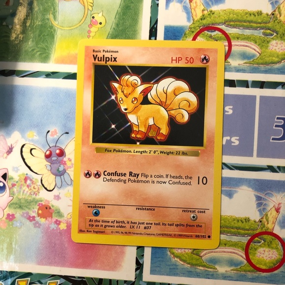 POKÉMON MINT VULPIX SHADOWLESS BASE SET PRINT - Picture 1 of 2